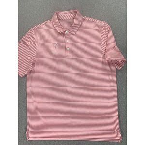 Vineyard Vines Dell Match Play Striped S/S Golf Polo Shirt (Men's‎ Large) Pink